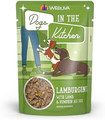 Weruva Dogs in the Kitchen, Lamburgini with Lamb & Pumpkin Au Jus Dog Food, 2.8oz Pouch (Pack of 12)