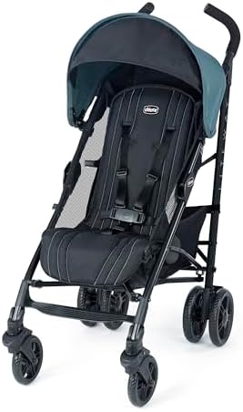 Chicco Liteway Stroller, Compact Fold Baby Stroller with Canopy, Lightweight Aluminum Frame Umbrella Stroller, for Use with Babies and Toddlers up to 40 lbs, Arctic/Blue