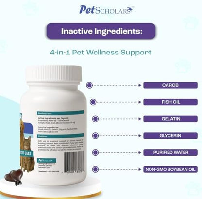 1TDC Dental & Joint Health Softgel Supplement for Dogs & Cats, Supports Oral Health, Stamina, Mobility, Muscle Strength & Recovery, Maintains Skin & Coat Health of Pets (60 Soft Gels)