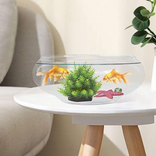 BESPORTBLE Clear Fish Bowl Vase Bubble Bowl Wide Mouth Flower Vase Round Shallow Planter Terrarium Aquatic Plant Pot Daffodil Pot Hydroponic Planter Fish Tank Bowl