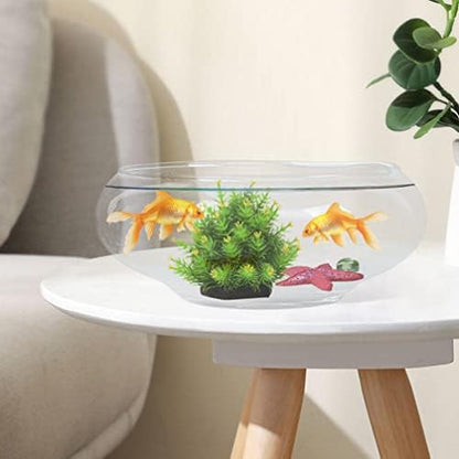 BESPORTBLE Clear Fish Bowl Vase Bubble Bowl Wide Mouth Flower Vase Round Shallow Planter Terrarium Aquatic Plant Pot Daffodil Pot Hydroponic Planter Fish Tank Bowl
