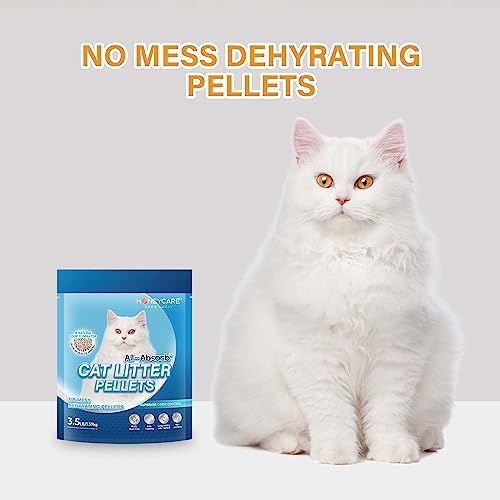 Honey Care All-Absorb Cat Litter Pellets, Zeolite, Long-Lasting Odor Control Non-climping Litter, 14 Lbs Pack