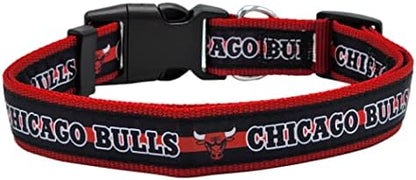 New & Improved Pets First NBA PET Collar Chicago Bulls Dog Collar, Size Medium Basketball Team Collar for Dogs & Cats. A Shiny & Colorful Dog & Cat Collar Licensed by The NBA