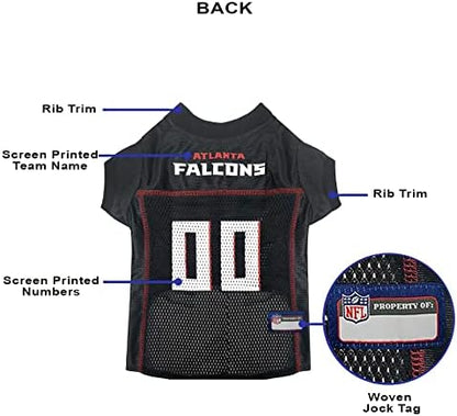 Pets First NFL Atlanta Falcons Dog Jersey, Size X-Small, Football Shirt Costume for Pet, Dog Sports T-Shirt, NFL Team Clothing for Cats, Licensed Pet Apparel Available in 7 Sizes and 32 Teams