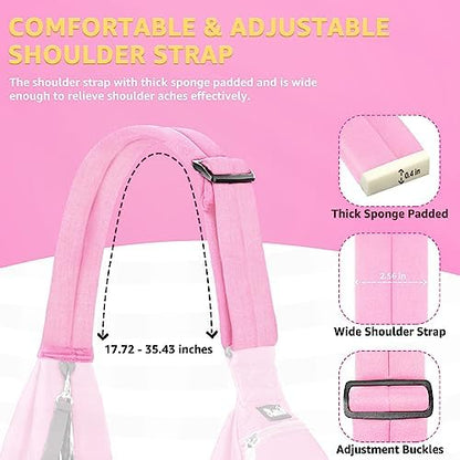 SlowTon Dog Carrier Sling - Thick Padded Shoulder Strap Adjustable, PI, S