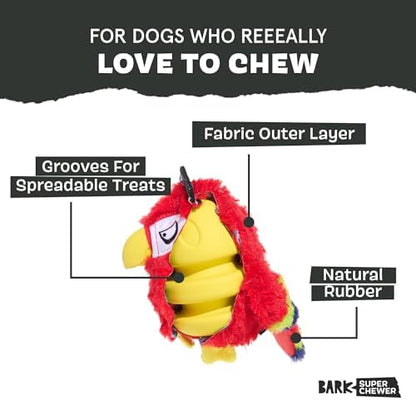 BarkBox Captain Parrot Super Chewer - 2-in-1 - Toy for Large Dogs