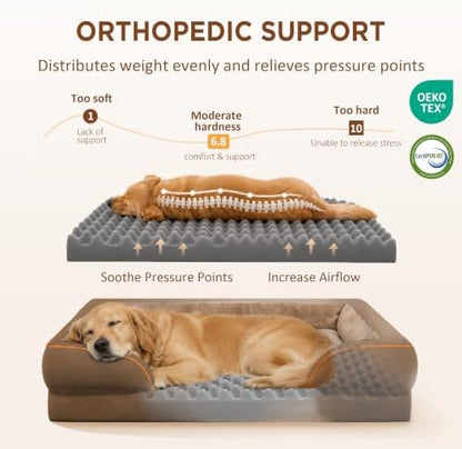 Comfort Expression Waterproof Orthopedic Dog Beds for Extra Large Dog