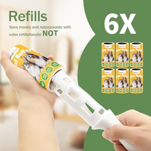 Lint Roller Refills for Pet Hair, 600 Sheets, Standard Size