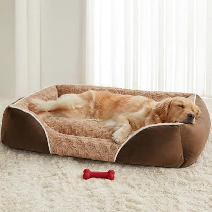 RRPETHOME Rectangle Dog Beds Large Sized Dog for Comfy Sleeping, Washable Rectangle Dog Bed for Large Dogs,Orthopedic Pet Sofa Bed, Dog Couch Bed with Anti-Slip Bottom