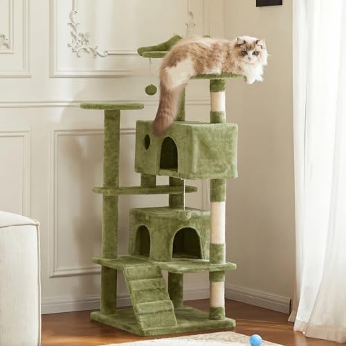 Sweetcrispy 54-inch Cat Tree Tower with Scratching Posts, Indoor Use