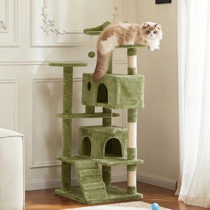 Sweetcrispy 54-inch Cat Tree Tower with Scratching Posts, Indoor Use