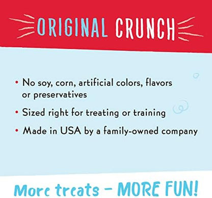 Charlee Bear Original Crunch Dog Treats, Chicken Liver, 16 Ounce Resealable Bag, Low Calorie Training Treats for Dogs, Limited Ingredient, Healthy, Crunchy Dog Snacks, Made in USA (Pack of 2)