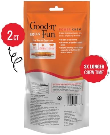 Good 'n' Fun Roll Long-Lasting Dog Treat for Large Dogs, 2 Count