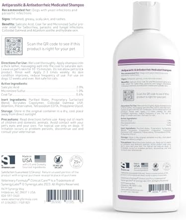 Veterinary Formula Clinical Care Antiseptic + Antiparasitic Shampoo, 2-Pack