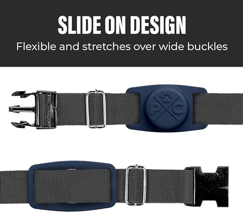 Pup Culture (2 Pack) AirTag Dog Collar Holder - Durable and Protective Dog Collar AirTag Holder- Track Your Pet Using Apple AirTag Technology
