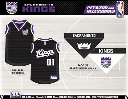 Pets First NBA Sacramento Kings Dog Jersey, X-Large - Tank Top Basketball Pet Jersey