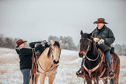 TrailMax Horse Horn Bags for Trail Riding – Medium & Large Western Saddle Horn Bags for Horses & Mules, Insulated Trail Gear with Secure Fit & Grab-and-Go Liners, Medium, Brown