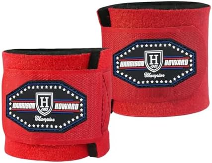 Harrison Howard Durable Shock-Absorbent Breathable Impact Protection Pastern Wraps for Horse Sold in Pairs Red