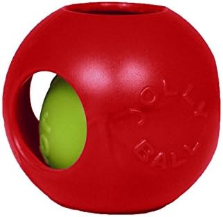 Jolly Pets Teaser Ball Interactive Dog Toy, 10 in XL, Red