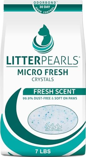 Litter Pearls Micro Fresh Scented Crystals 30-Day Odor Control Litter 7lb