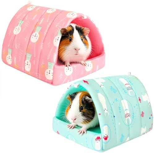 UPINS 2 Pack Guinea Pig Bed, Guinea Pig Hideout