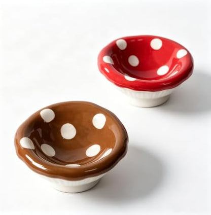 2 Pack Ceramic Hamster Food Bowl Anti-Tip Chew-Proof Water Dish
