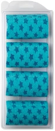 OVIK Health PowerFlex Equine – Extra Strong Self-Adhering Bandage Wrap – Wound Care, Compression & Support Bandage for Horses, Cows & Dogs – Stars, 4 inch, 4 Rolls (Resealable Case)