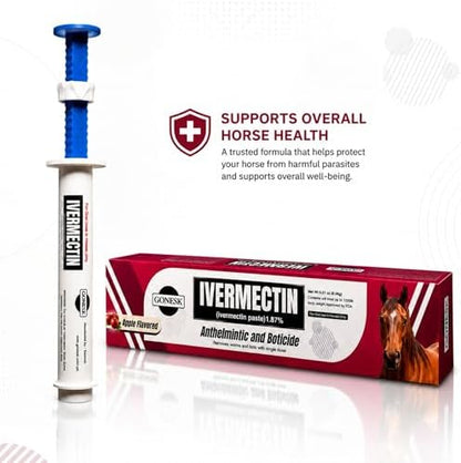 Horse Paste Gel 1.87% - 6.08g Tube Apple Flavor- for Horses Only (3 Pack)