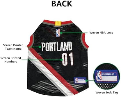 Pets First NBA Portland Trailblazers Dog Jersey, X-Small- Tank Top Basketball Pet Jersey