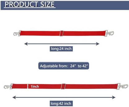 Premium Horse Blanket Sheet Leg Straps, Replacement Stretchy Belly Strap with Double Swivel Snaps, Adjustable Elastic Length from 24 to 42 Inch Winter Blanket