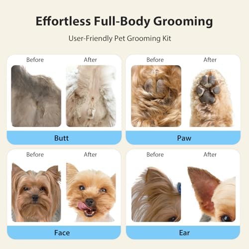 Dog Grooming Kit, Dog Clippers for Grooming for Thick Curly Coats