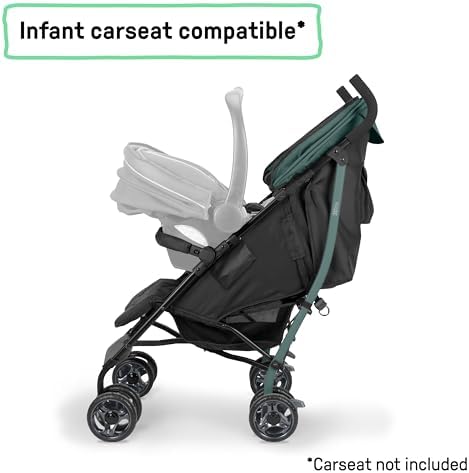 3Dlite Jewel Convenience Stroller – Lightweight Folding Stroller with Car Seat Compatibility, Extra-Large Canopy & Storage