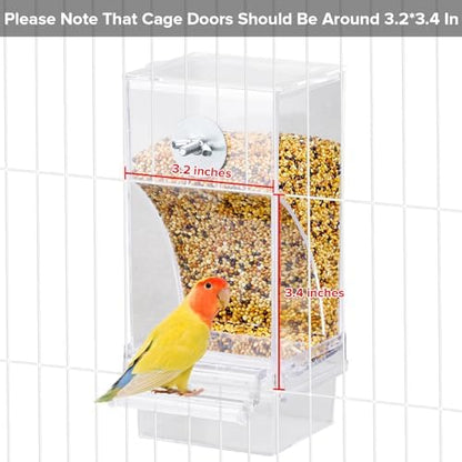 Lemtrflo No Mess Bird Feeder Water Dispenser Set, Automatic Bird Feeder