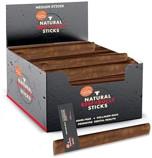 Canine Naturals Beef and Bully Sticks for Dogs, Medium, Bulk, 48 Count