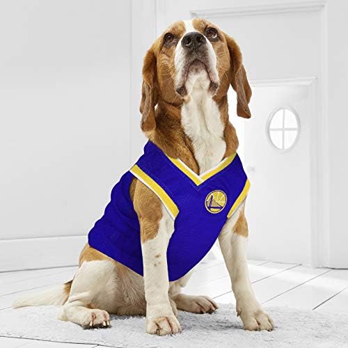 Pets First NBA Golden State Warriors Dog Jersey, Small - Tank Top Basketball Pet Jersey (Pack of 2)