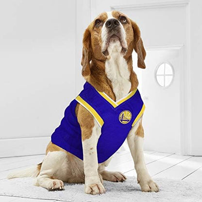 Pets First NBA GOLDEN STATE WARRIORS DOG Jersey, X-Small - Tank Top Basketball Pet Jersey