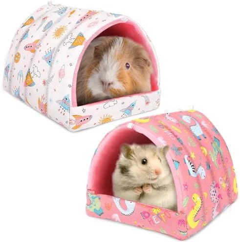 UPINS 2 Pack Guinea Pig Bed,Guinea Pig Hideout