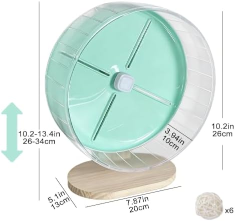 Silent Hamster Wheel,10.2 Inch Quiet Spinner Syrian Hamster Running Wheel