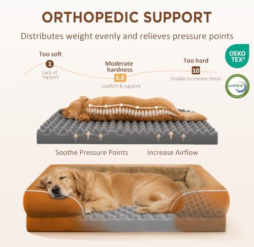Comfort Expression Waterproof Orthopedic Dog Beds for Large Sized Dog