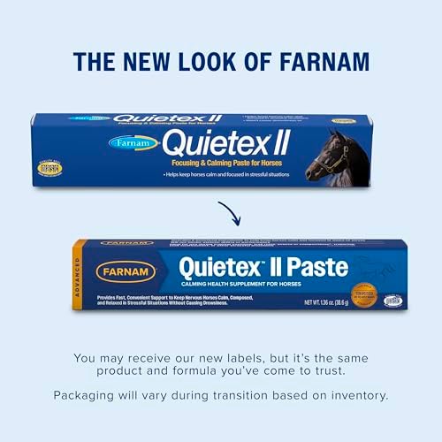 Farnam Quietex II Horse Calming Paste, Magnesium Supplement, 32.5 ml