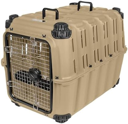 Mammoth Guardian Dog Kennel 36" Heavy Duty Travel & Outdoor Crate for Puppies, Small, Medium & Large Dogs, Secure 3 Bolt Lock, Adventure Ready for Hunting, Camping & Offroad – Desert Sand Tan
