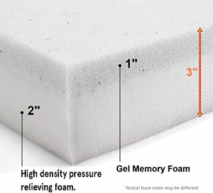 Luxurious Comfort Solid Pad Memory Foam Pet Dog Bed with Inner Waterproof Case and External Cover for Small and Medium Dogs + Free 2nd Cover (Complete Bed - 34"x27"x3", Suede - Gray)
