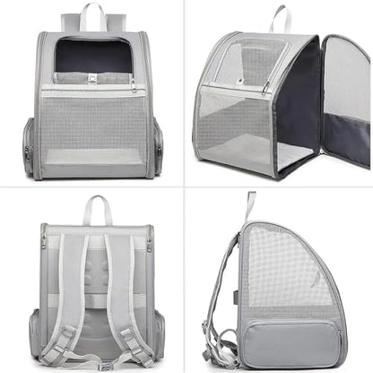 Ventilated Cats Dogs Rabbits Carrier Backpack for Small Pets and Puppies – Perfect for Outdoor Adventures and Vet Visits, Ultimate Comfort On-The-Go (Black)