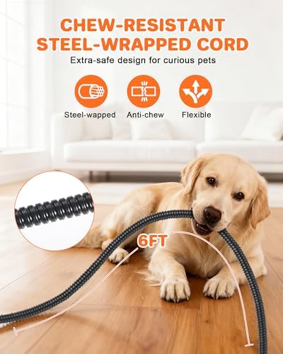 Roicaholy Pet Heating Pad - Waterproof Cat Heating Pad with Removable Cover for Outdoor Indoor Use, Continuous Heat, 15.7x11.8 in, 6ft Cord, 45W, Black