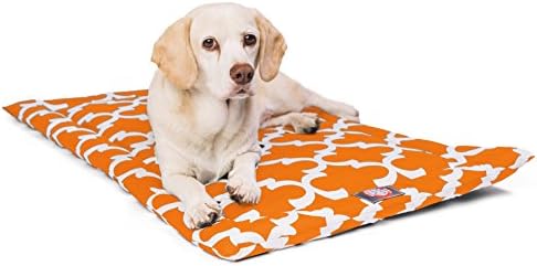 36" Trellis Peach Orange Crate Dog Bed Mat By Majestic Pet Products