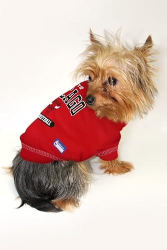 Pets First NBA Licensed Hoodies & T-shirt for Dogs & Cats, Chicago Bulls, Large