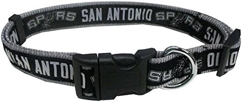 Pets First NBA SAN Antonio Spurs Dog Collar, Size Medium. Best Pet Collar for All Sports Fans