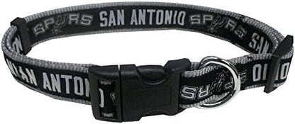 Pets First NBA SAN Antonio Spurs Dog Collar, Size Medium. Best Pet Collar for All Sports Fans