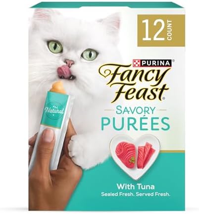 Fancy Feast Purina Squeezable Cat Treats Tube (12 Pack) 0.35 oz