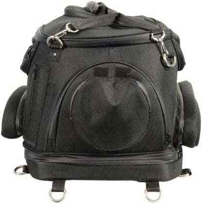 Milwaukee Performance MP8103 Large Black Heavy Duty Textile Motorcycle Pet Carrier Sissy Bar Bag - One Size